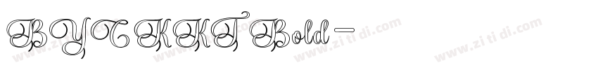 BYCKKT Bold字体转换